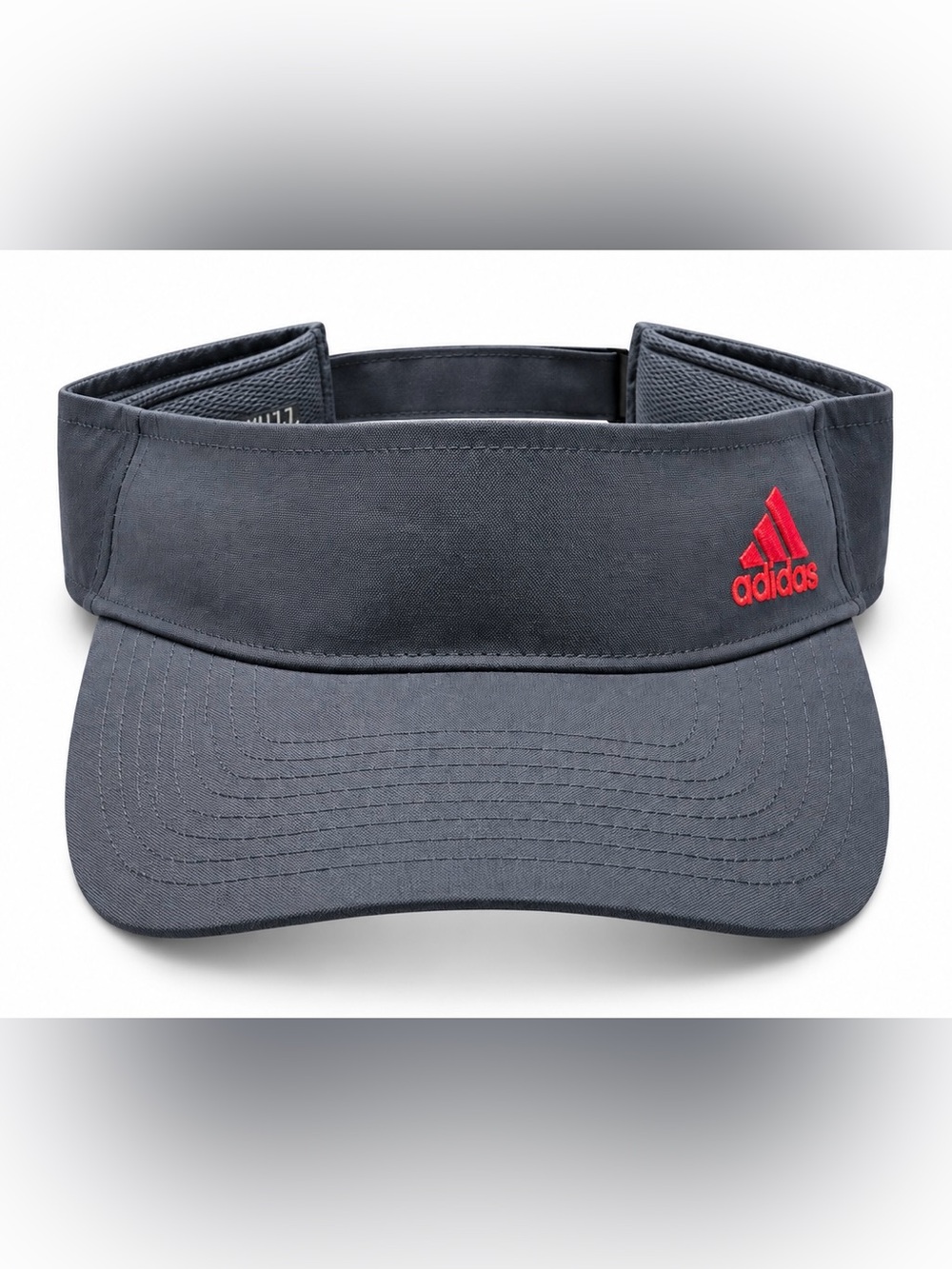 Adidas Climalite Visor Hat Gray Pink Logo Adjustable Golf Tennis Running